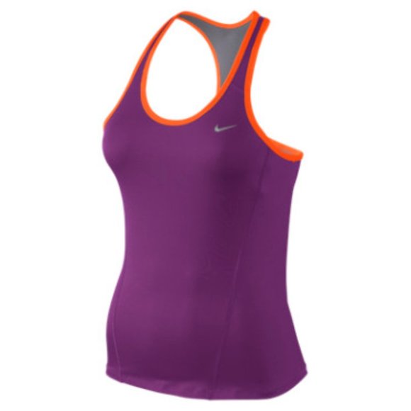 Nike‎ Airborne Dri Fit Shaping Running Sports Top Purple Racerback - Picture 1 of 8
